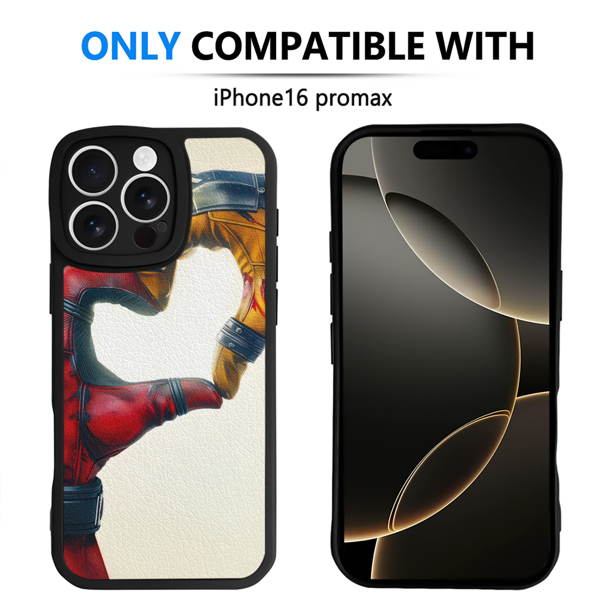 （画像用） Deadpool デッドプール 【iPhone 16シリーズ対応】シリコンスマホケース（レザー調） 材質：シリコン